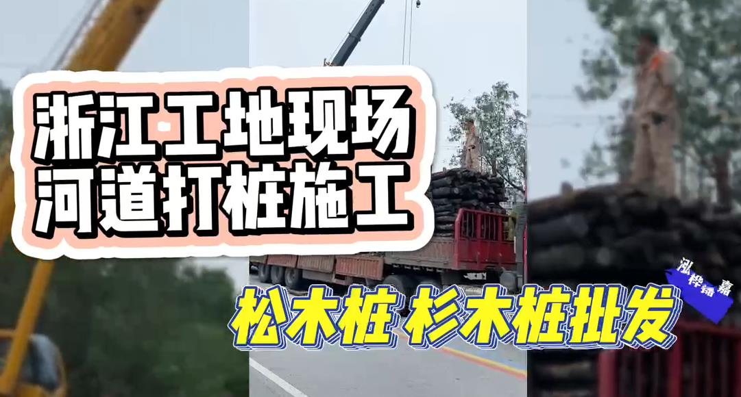 木樁廠家承接松木樁、杉木樁工地施工與批發(fā)視頻